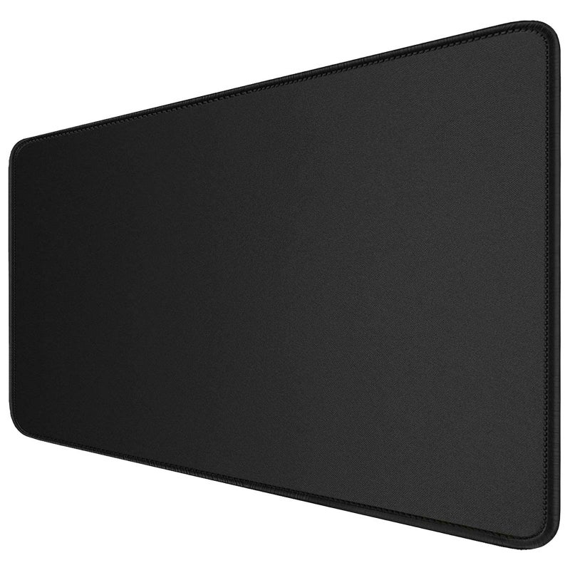 TONOS Large Mouse Pad- 31x12 in. XL Mousepad with Stitched Edges  Ultra-Smooth Mouse Mat & Non-Slip Rubber Base  Waterproof Full Desk Keyboard Mat for Gamer  Office & Home  Black - Image 1